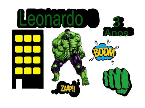 Arquivo de Corte Silhouette Topo de Bolo Hulk Esmaga 3.