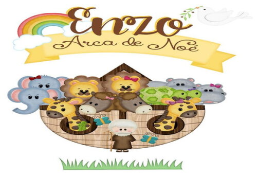 Arquivo de Corte Topo de Bolo Arca de Noé - Studio.