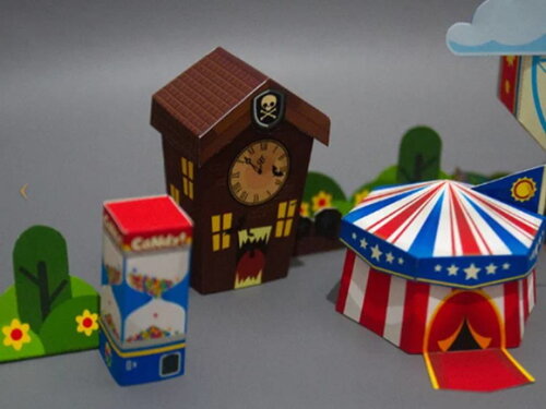 Arquivo em PDF : Parque do Tempo em Papel artesanal.