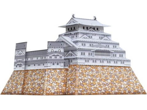 Castelo miniatura de Himeji, Japão / Maquete 3d Papercraft.