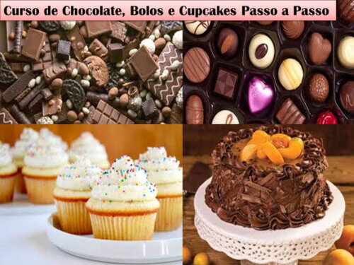 Curso De Chocolate, Bolo E Cupcakes / Apostila digital.
