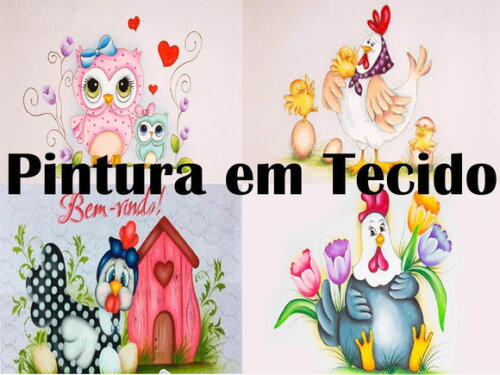Curso De Pintura Em Tecido + Bônus / Apostilas Digitais.