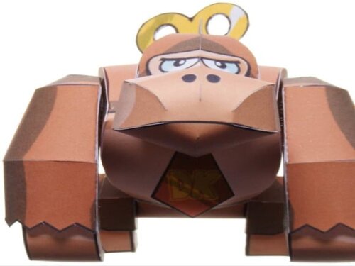 Donkey Kong Papercraft Digital.