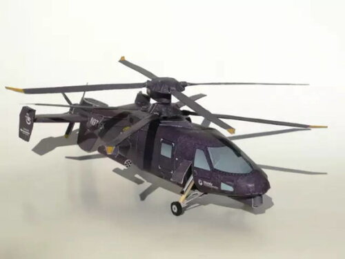 Helicóptero de papel Sikorsky S-97 Raider / Papercraft.
