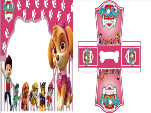 Kit digital Patrulha Canina Rosa.