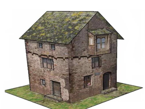 Maquete de papel : Casa antiga de pedra / Papercraft.
