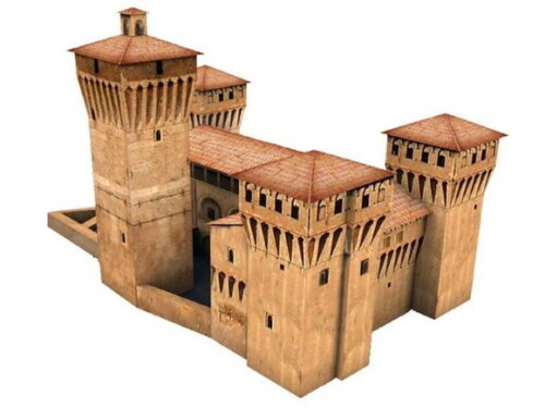 Maquete De Papel Castelo Delle Rocche Itália/ Papercraft 3d.