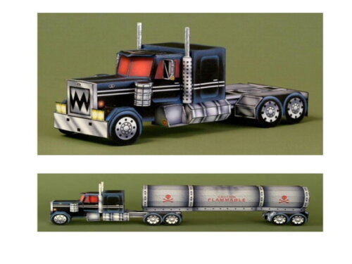 Miniatura de papel Caminhão Tanque Assombrado/ Papercraft.