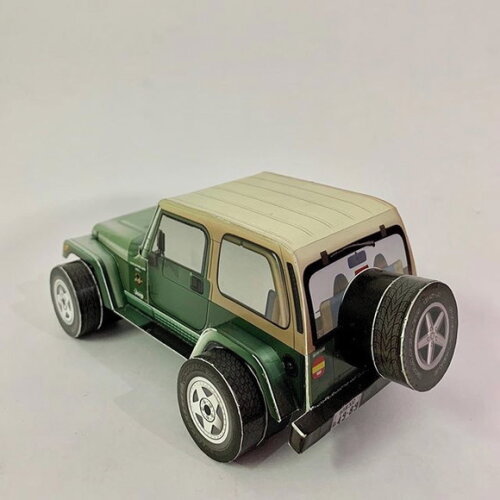 Miniatura de papel 3D do Jeep Wrangler/ Papercraft.