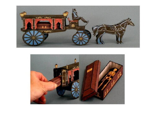 Miniatura de Papel Carruagem Funerária Monstro/ Papercraft.