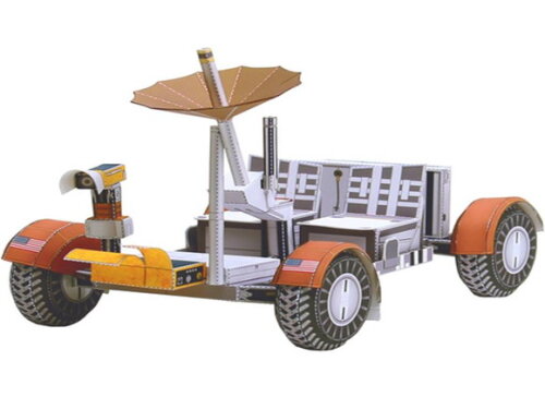 Miniatura de papel Explorador Rover Lunar / Papercraft 3d.