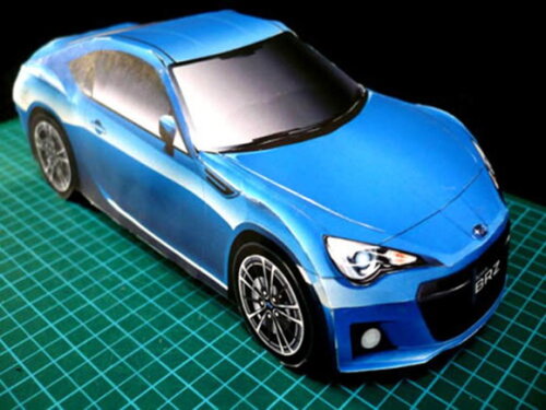 Miniatura de papel do Subaru BRZ/ Papercraft 3d.