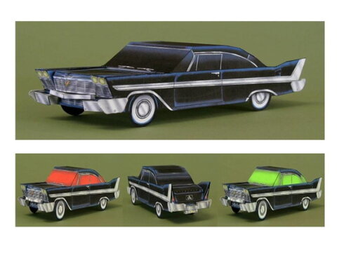 Miniatura de Papel do Carro Maxine Plymouth Fury de 1958.