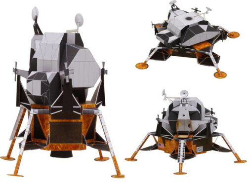 Miniatura de papel Módulo Lunar Apollo/ Papercraft 3d.