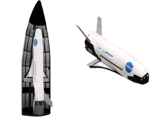 Miniatura de papel Nave espacial Boeing X-37/ Papercraft 3d.