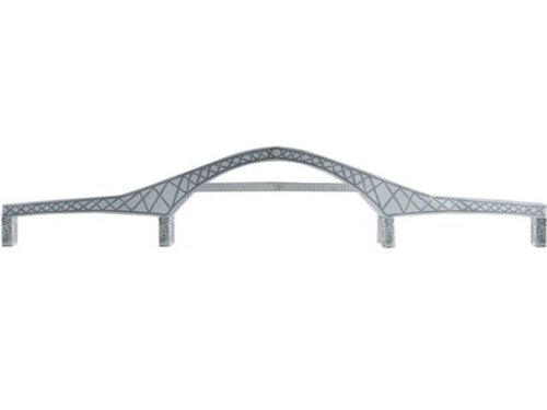 Miniatura de papel Ponte das Américas Maquete 3d papercraft.