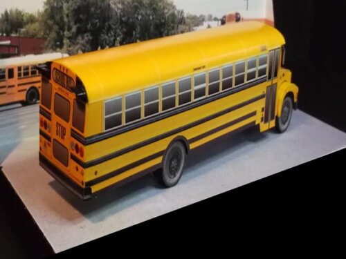 Miniatura de papel ônibus Escolar Americano/ Papercraft.