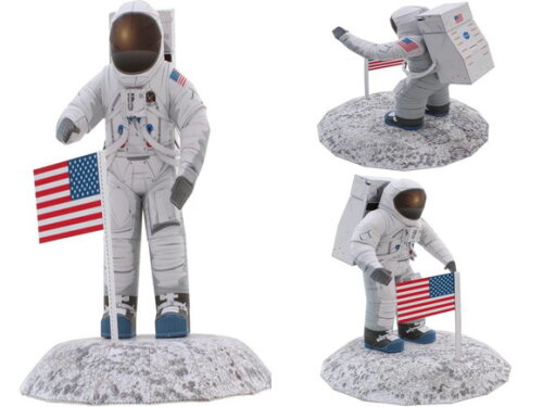 Miniatura de papel Traje espacial da NASA/ Papercraft 3d.