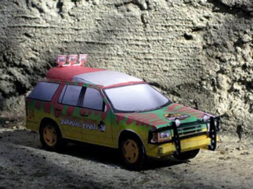 Miniatura em papel : Veículo jurassic park/ Papercraft.
