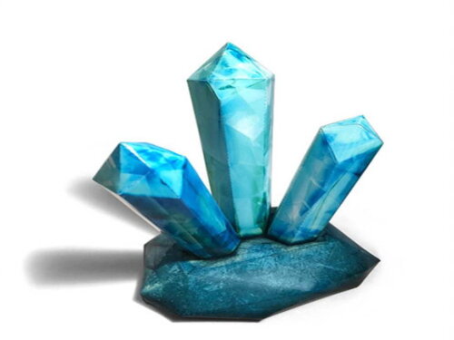 Miniatura em papel de um cristal/ Papercraft.