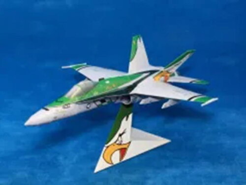 Miniatura em papel de uma aeronave FA-18C/ Papercraft 3d.
