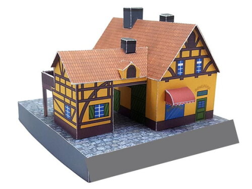 Miniatura em papel de uma padaria/ Papercraft.