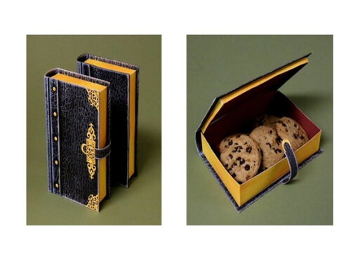Papercraft 3d do Livro Seguro de Filigranha Preto.