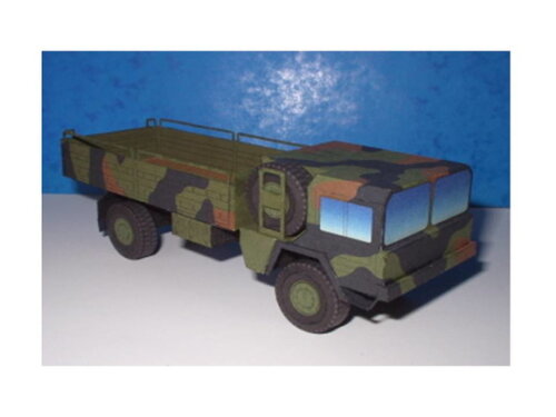 Papercraft 3d do caminhão militar MAN 5t mil gl 4 × 4.