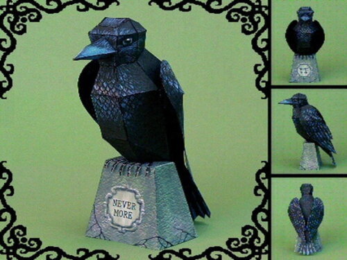 Papercraft 3d de um Corvo/ Digital.