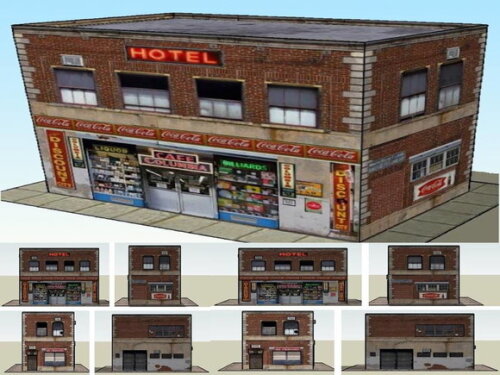 Papercraft 3d Hotel Café Columbia/ Maquete em papel.