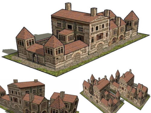 Papercraft Da Villa Romana Antiga/ Maquete Em Papel.