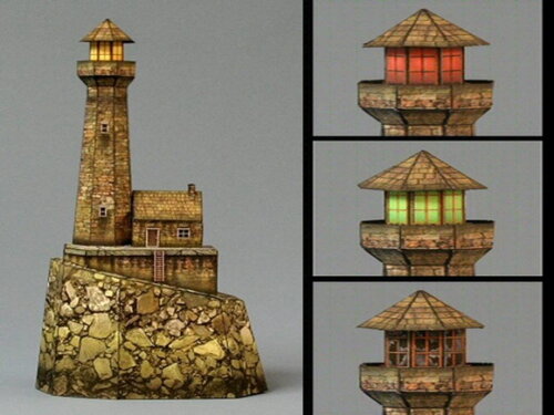 Papercraft De um Farol Assombrado/ Maquete 3d.