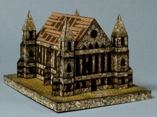 Papercraft de uma Capela Gótica / Maquete 3d.