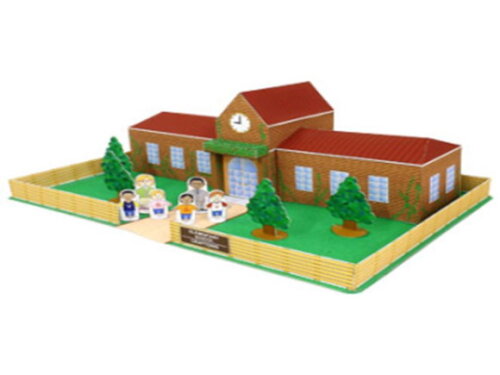 Papercraft de Uma Mini Escola de Papel/ Maquete 3d.