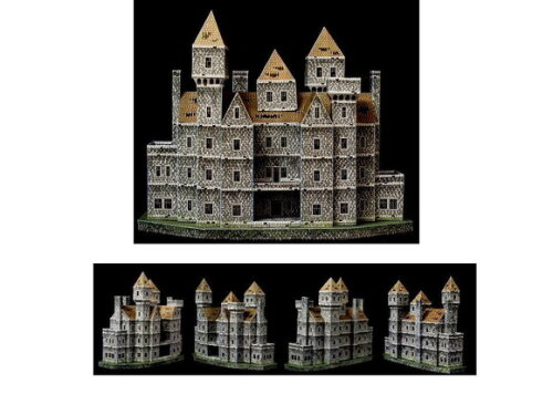 Papercraft Mansão da Familia Darc/ Maquete 3d.
