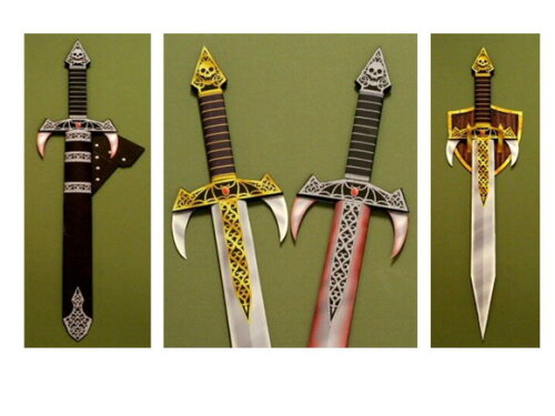 Projeto de Espadas de Vampiros de papel/ Papercraft 3d.
