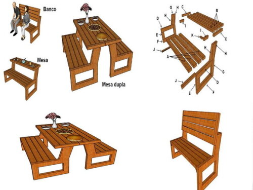 Projeto De Uma Mesa Que Vira Banco/ PDF.