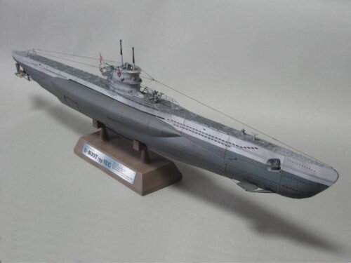 Projeto Papercraft 3d Submarino Alemão tipo VII C.