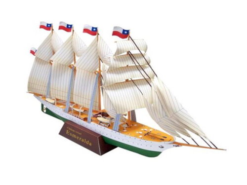 Projeto Papercraft Barco a vela (Esmeralda)/ Maquete 3d.