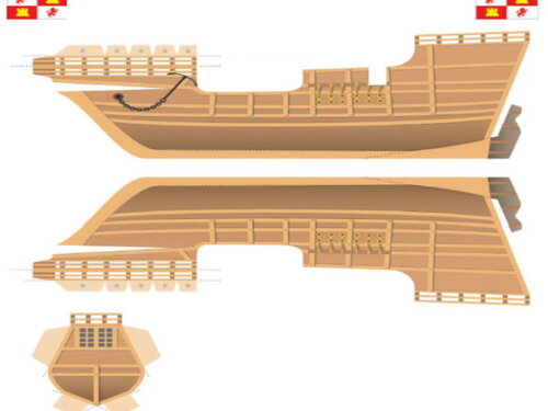 Projeto Papercraft da Caravela de Santa Maria/ Maquete 3d.