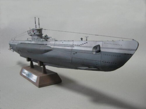 Projeto Papercraft 3d Submarino Alemão tipo VII C.