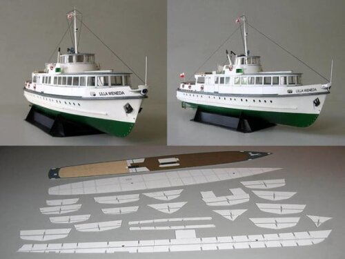 Projeto Papercraft Navio Polonês Lilla Veneda/ Maquete 3d.