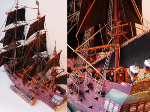 Projeto Papercraft Navio Pirata Pérola Negra/ Maquete 3d.