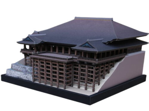 Templo Kiyomizu-dera, Japão / Maquete 3d Papercraft Digital.