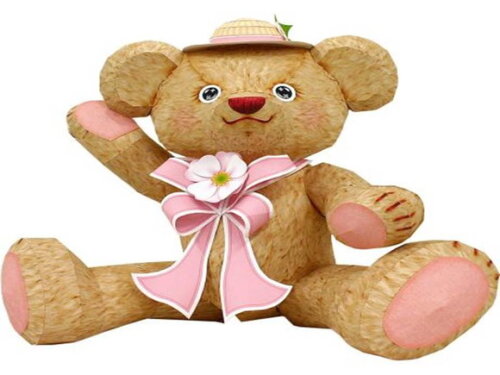 Urso Decorativo de Papel/ Papercraft 3d Digital.