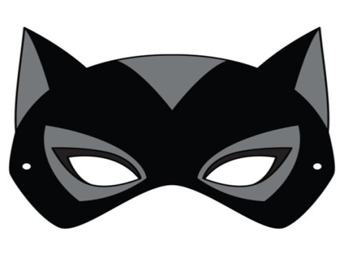 Arquivo de Corte : Máscara da mulher-gato em PDF.