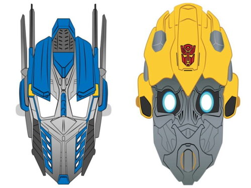Arquivo de Corte : Máscara Bumblebee e Optimus Prime PDF.