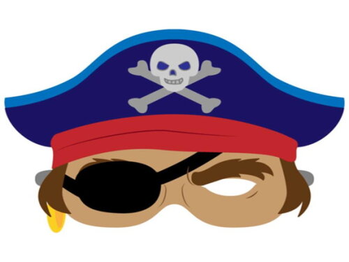 Arquivo de Corte : Máscara de Pirata em PDF.