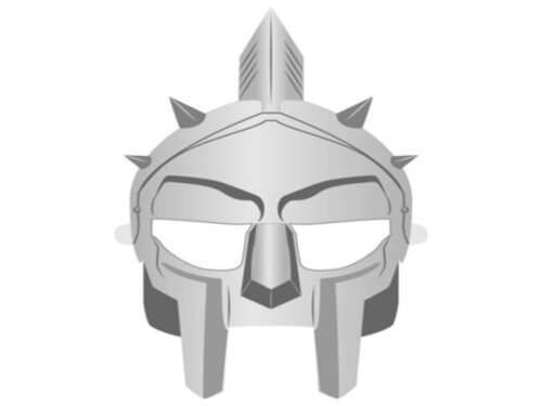 Arquivo de Corte : Máscara de gladiador em papel.