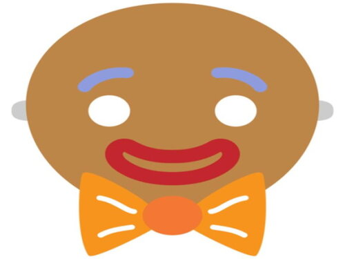 Arquivo de Corte : Máscara do Biscoito de Gengibre em PDF.
